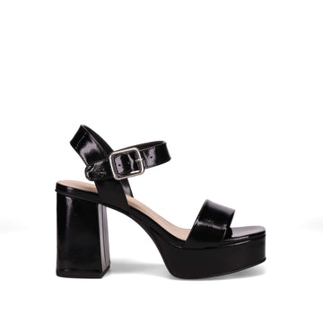 Inniu Catwalk Atlanta Platform Heels Black Patent