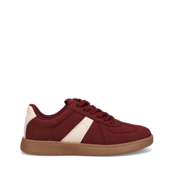 Atmosphere Topsy Lace Up Sneaker Double Deep Red
