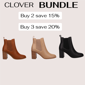 BUNDLE Inniu Catwalk Clover Slip on Ankle Boots