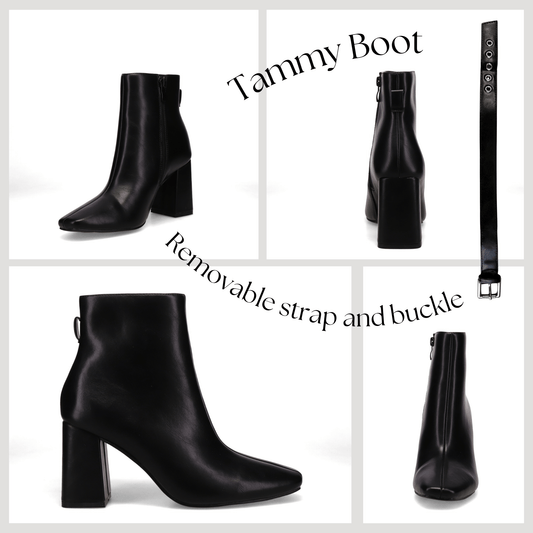 Inniu Catwalk Tammy Zip Up Ankle Boots Black