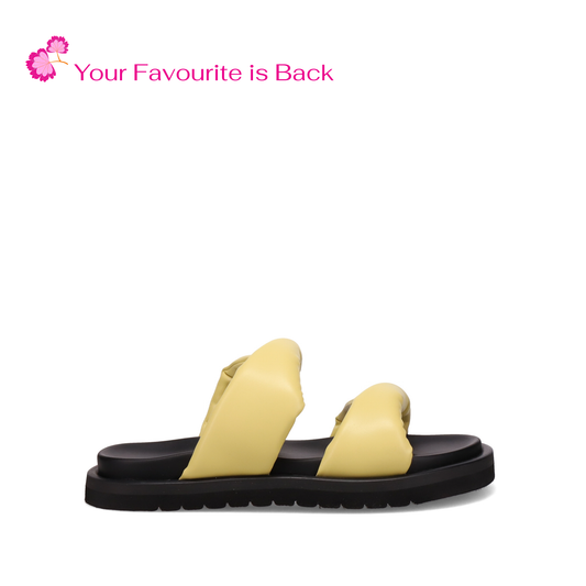 Inniu Catwalk Vacay Flat Sandals Yellow