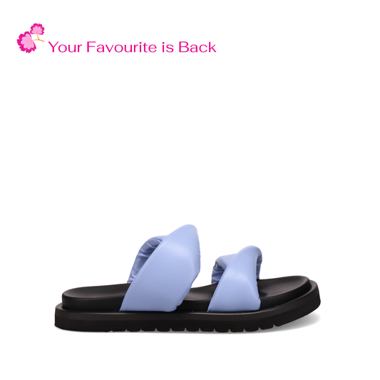 Inniu Catwalk Vacay Flat Sandals Soft Blue