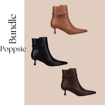 BUNDLE Inniu Catwalk Poppsie Zip Up Ankle Boots