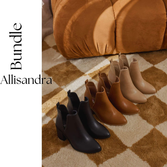 BUNDLE Inniu Catwalk Allisandra Slip On Ankle Boots