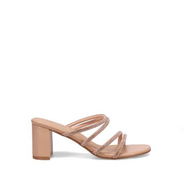 Inniu Catwalk Sabrina Block Heel Nude
