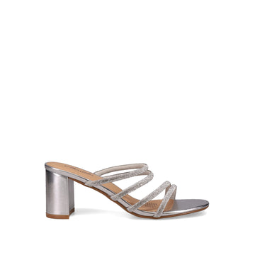 Inniu Catwalk Sabrina Block Heel Silver Metallic