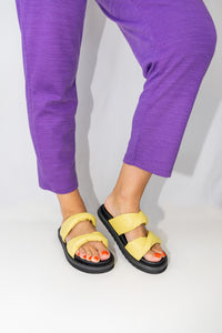 Inniu Catwalk Vacay Flat Sandals Yellow