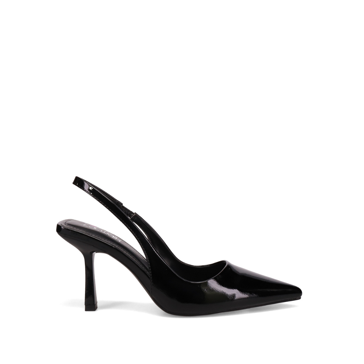 Inniu Catwalk Bee Bee High Heel Slingback Black Patent