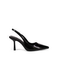 Inniu Catwalk Bee Bee High Heel Slingback Black Patent