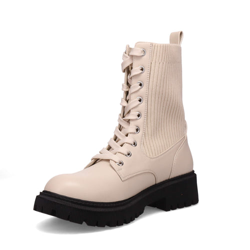 Atmosphere Belfast Lace Up Boots Vanilla