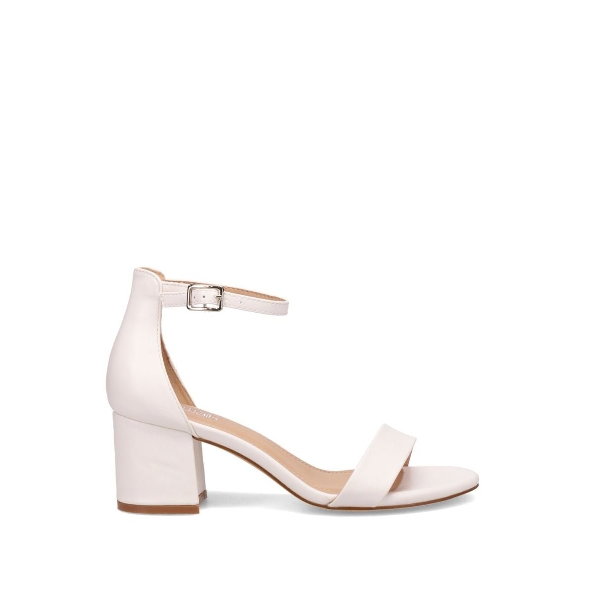 Inniu Catwalk Celleste Block Heel White