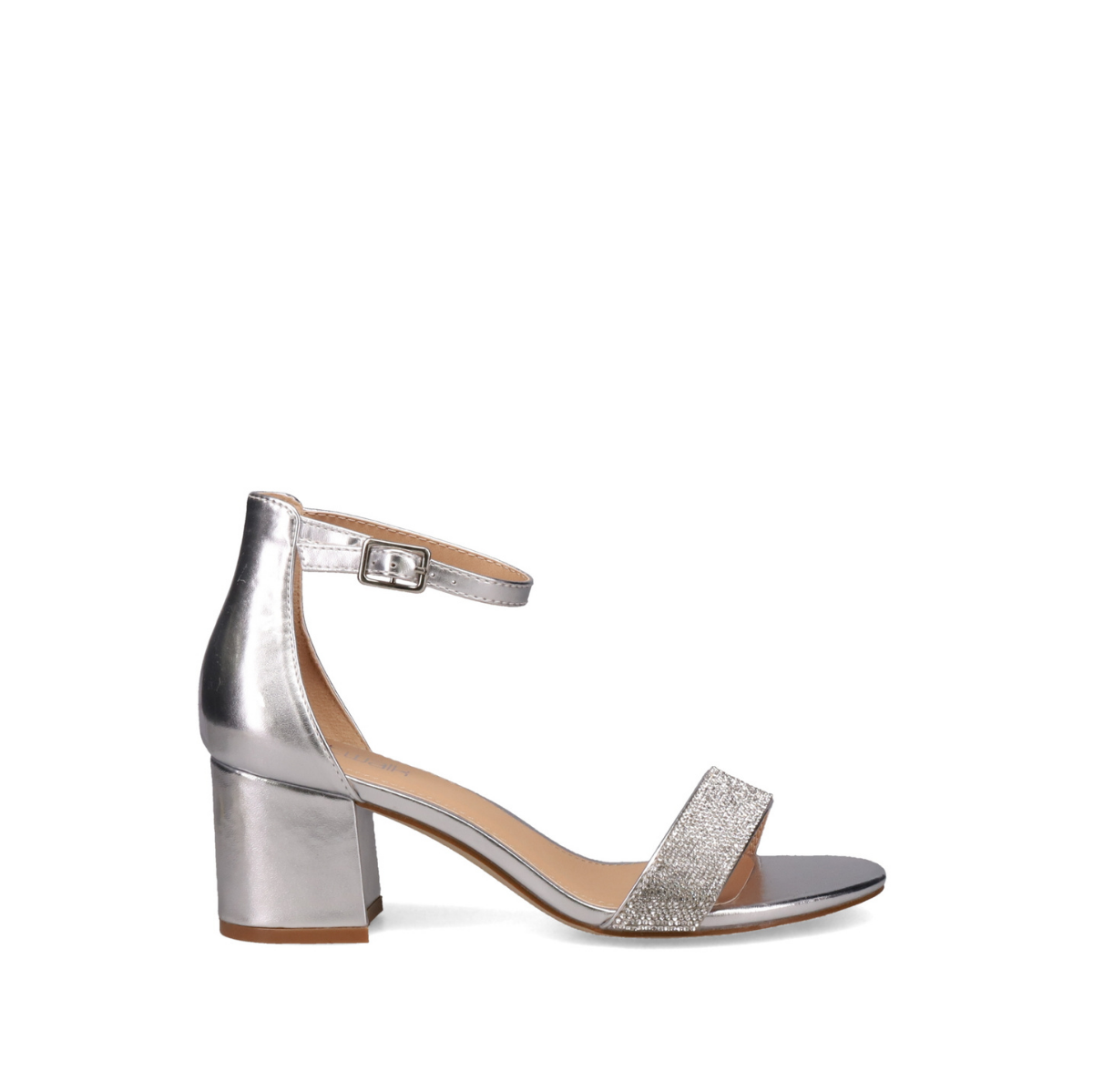 Inniu Catwalk Chaarli Block Heel Silver Metallic