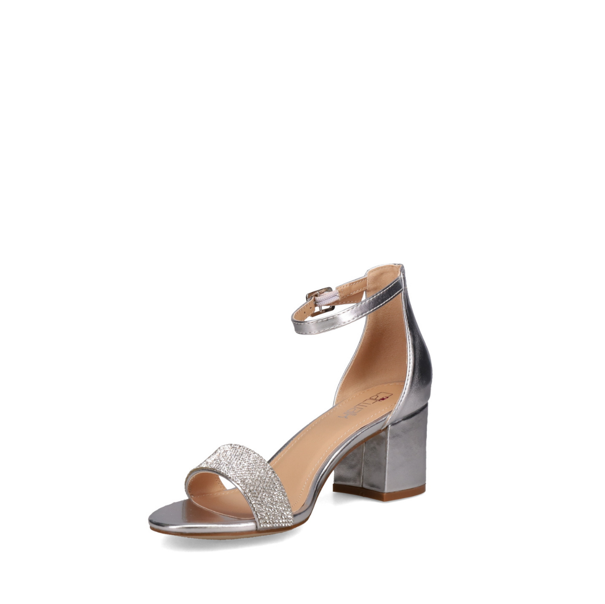 Inniu Catwalk Chaarli Block Heel Silver Metallic