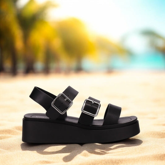 Inniu Catwalk Glamsy Platform Sandal Black