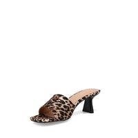 Inniu Catwalk Katy Mule Heel Leopard Satin