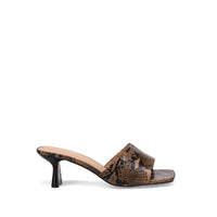 Inniu Catwalk Katy Mule Heel Natural Snake