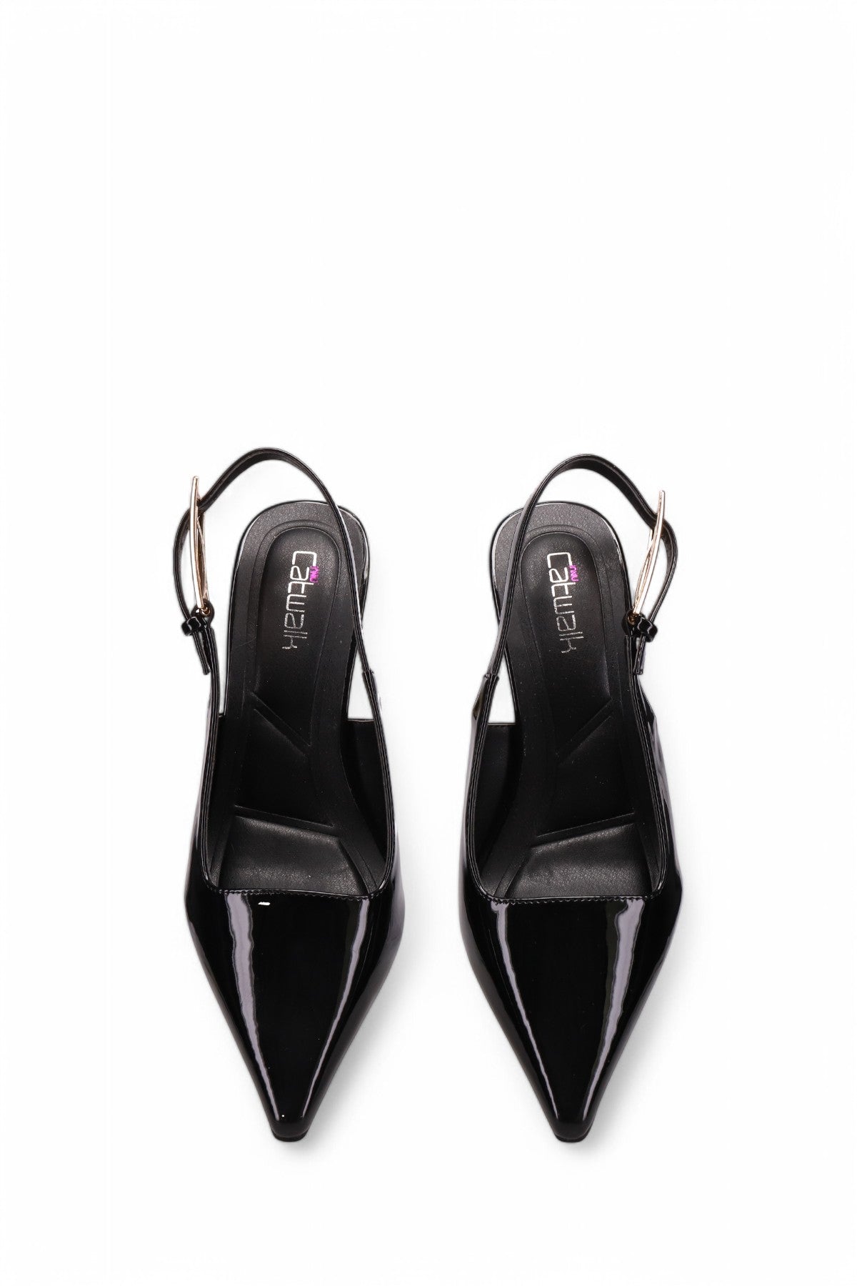 Inniu Catwalk Kirra Slingback Heels Black Patent