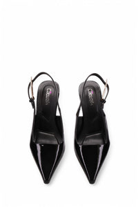Inniu Catwalk Kirra Slingback Heels Black Patent