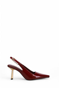Inniu Catwalk Kirra Slingback Heels Deep Red Patent