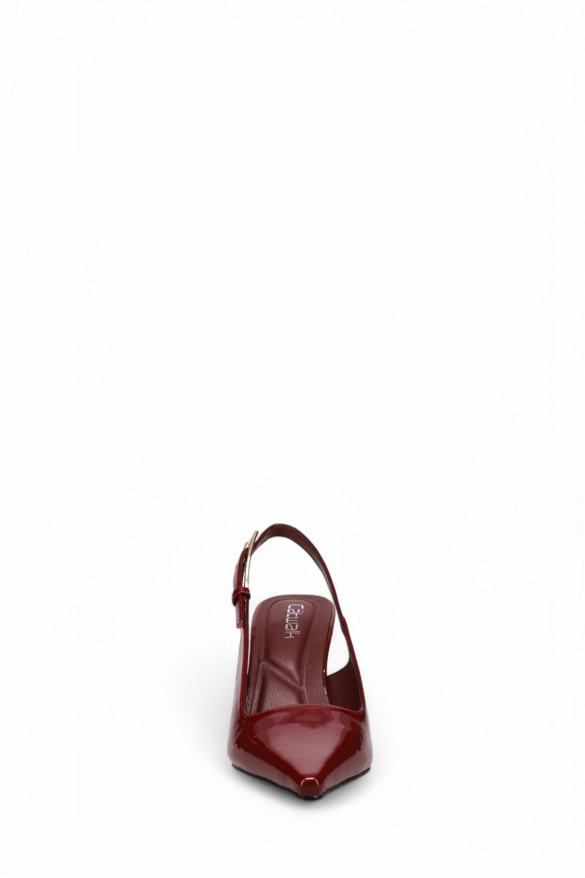Inniu Catwalk Kirra Slingback Heels Deep Red Patent