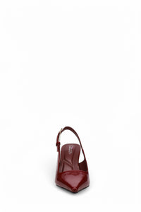 Inniu Catwalk Kirra Slingback Heels Deep Red Patent