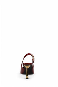 Inniu Catwalk Kirra Slingback Heels Deep Red Patent