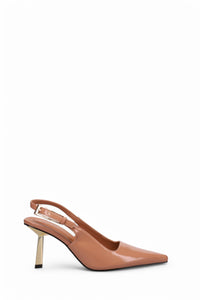 Inniu Catwalk Kirra Slingback Heels Nude Patent