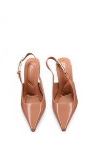 Inniu Catwalk Kirra Slingback Heels Nude Patent