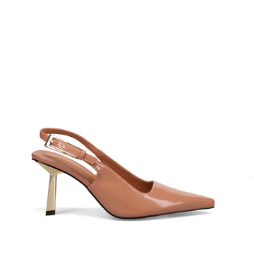 Inniu Catwalk Kirra Slingback Heels Nude Patent