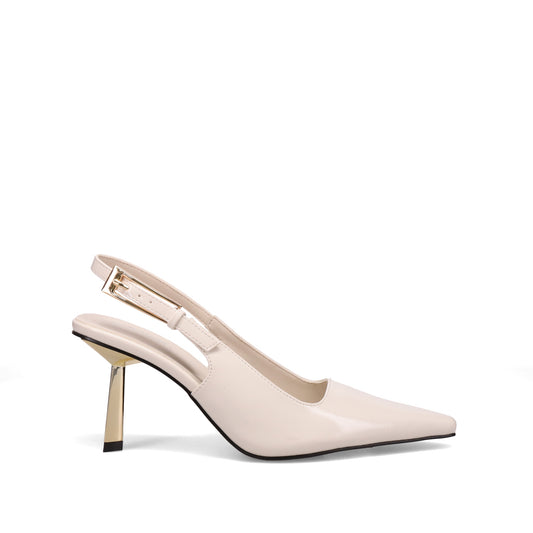 Inniu Catwalk Kirra Slingback Heels Vanilla Patent