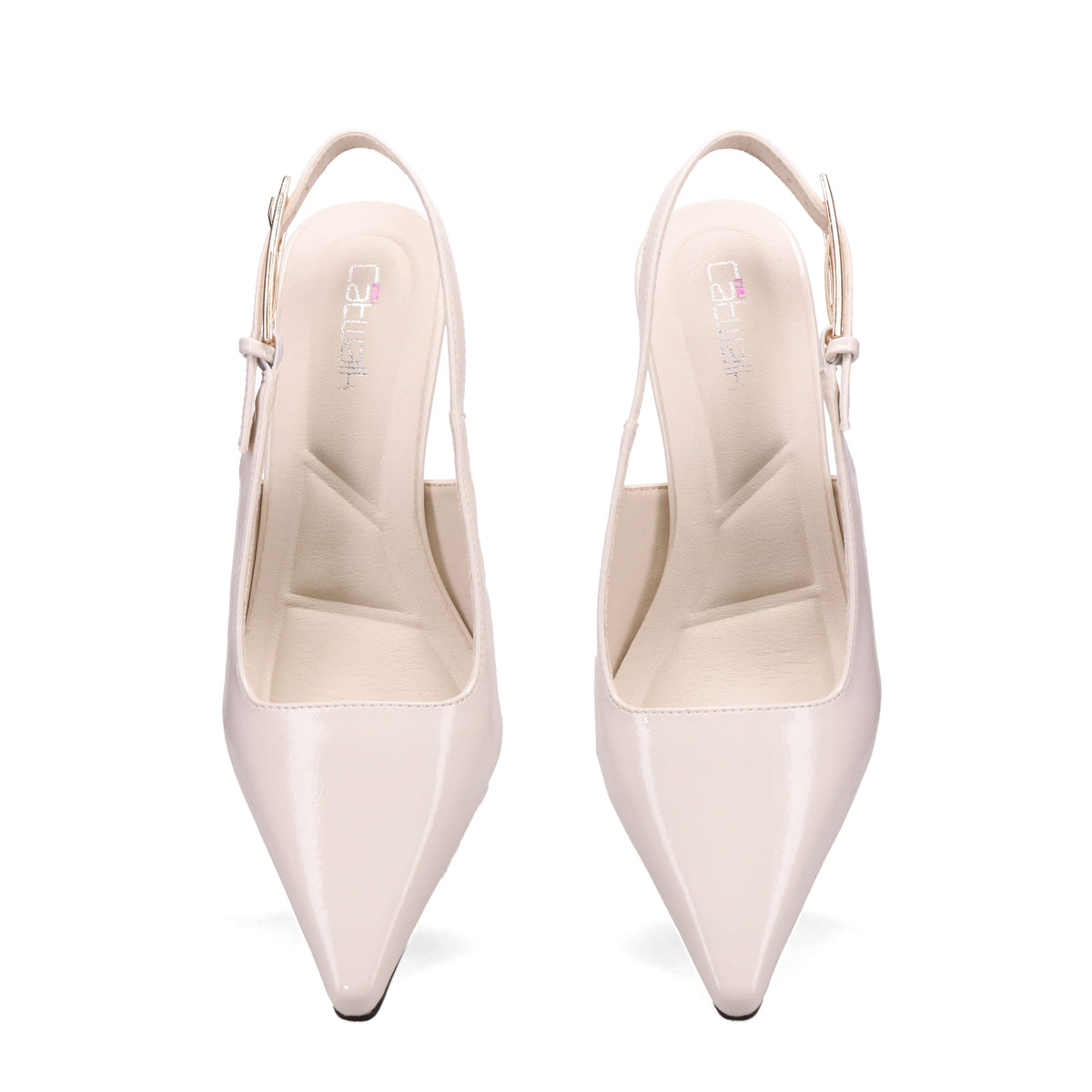 Inniu Catwalk Kirra Slingback Heels Vanilla Patent