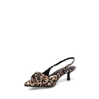 Inniu Catwalk Kylie Kitten Heel Leopard Satin