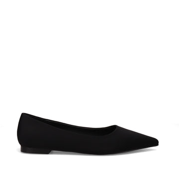 Inniu Catwalk Liana Flat Shoe Black Fabric