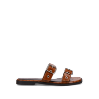 Inniu Catwalk Mabel Flat Sandal Brown Croc