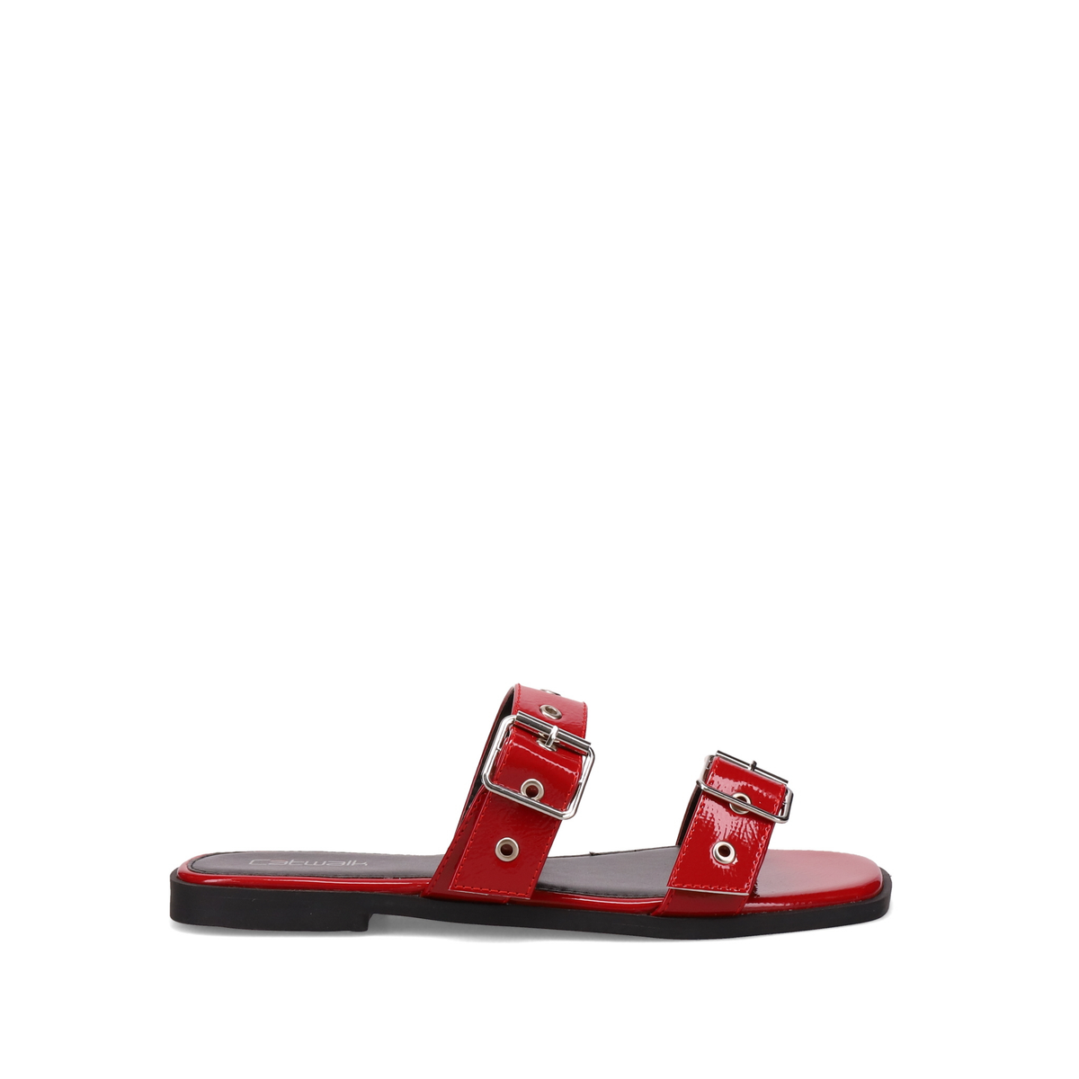 Inniu Catwalk Mabel Flat Sandal Red Patent