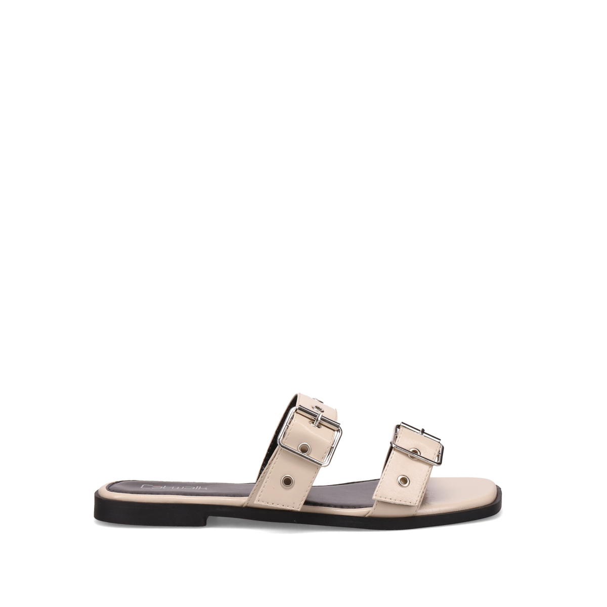 Inniu Catwalk Mabel Flat Sandal Vanilla Patent