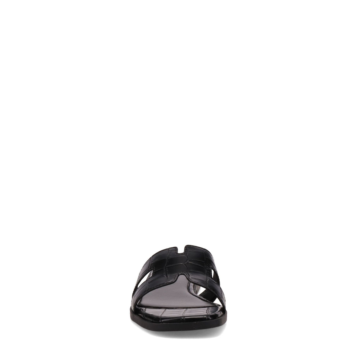 Inniu Catwalk Macey Flat Sandal Black Croc