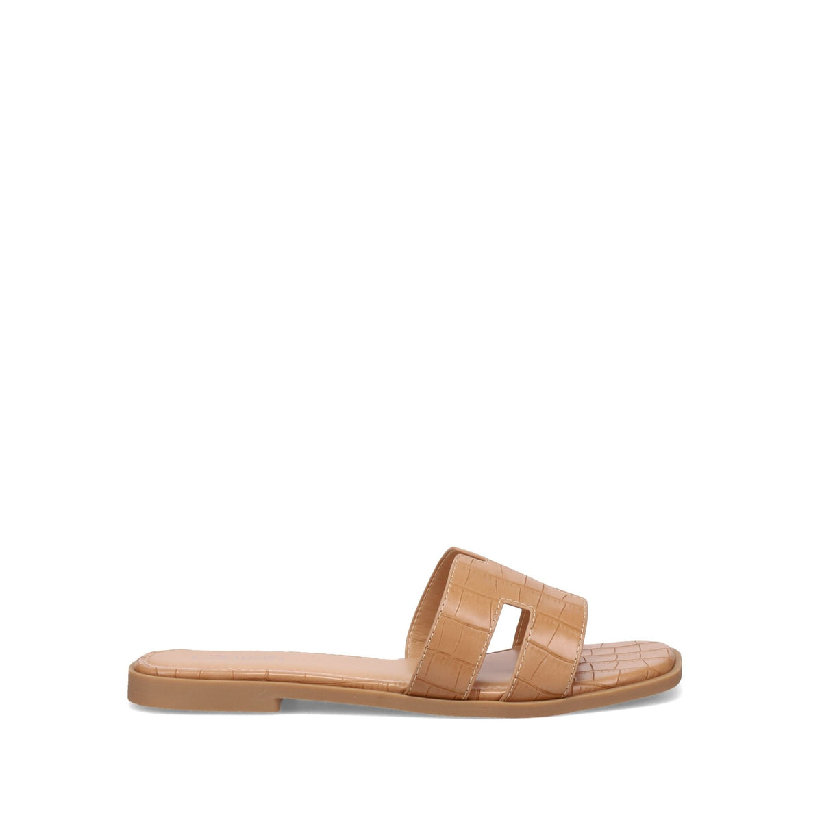 Inniu Catwalk Macey Flat Sandal Natural Croc