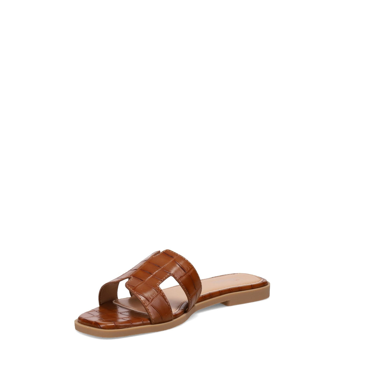 Inniu Catwalk Macey Flat Sandal Tan Croc