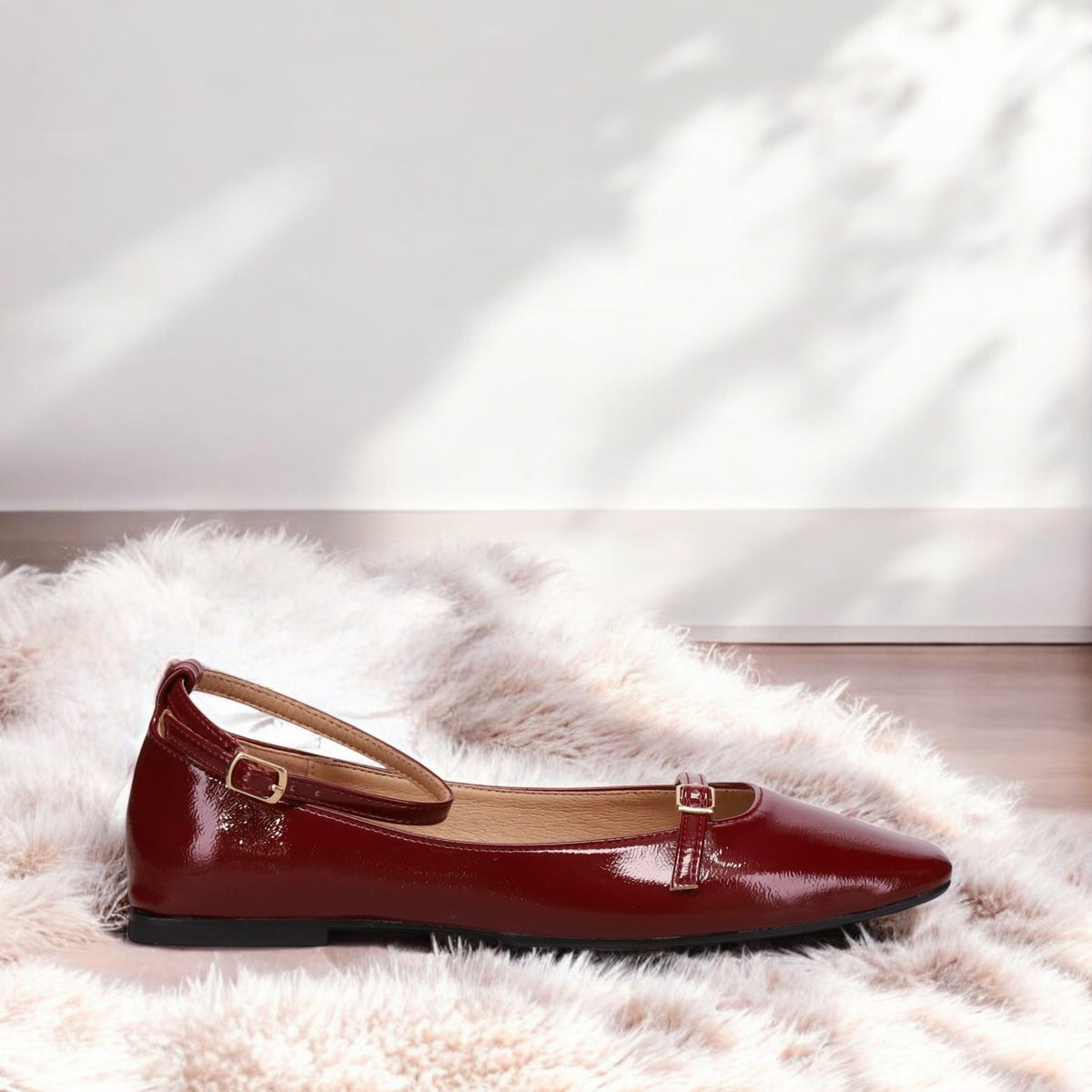 Inniu Catwalk Peony MaryJane Shoe Deep Red