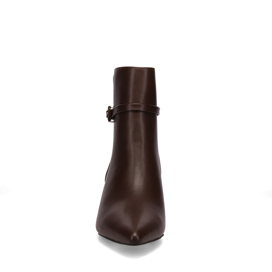 Inniu Catwalk Poppsie Zip Up Ankle Boots Chocolate