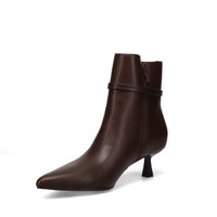 Inniu Catwalk Poppsie Zip Up Ankle Boots Chocolate