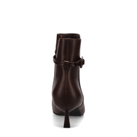 Inniu Catwalk Poppsie Zip Up Ankle Boots Chocolate