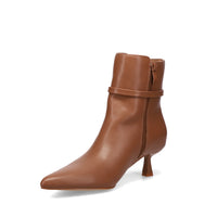 Inniu Catwalk Poppsie Zip Up Ankle Boots Tan