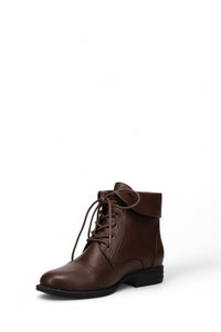 Inniu Catwalk Remi Lace Up Boots Chocolate