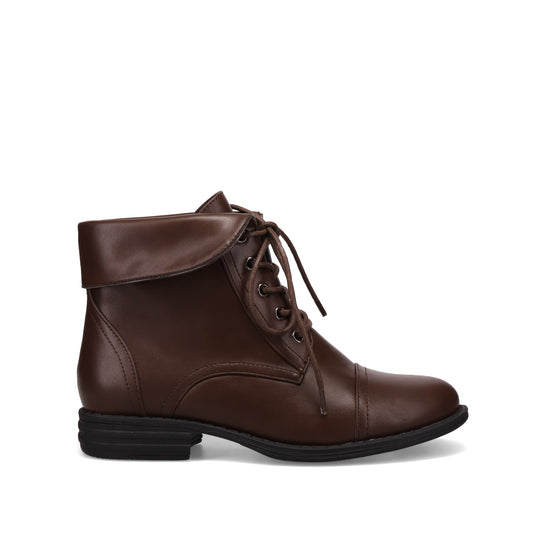 Inniu Catwalk Remi Lace Up Boots Chocolate