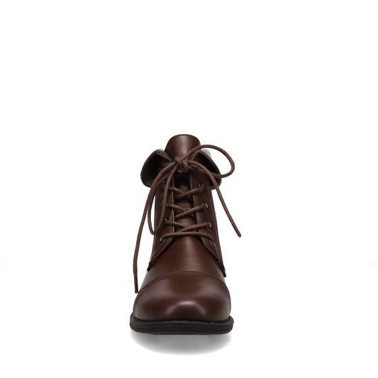 Inniu Catwalk Remi Lace Up Boots Chocolate