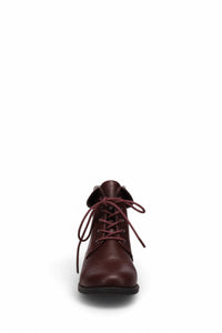 Inniu Catwalk Remi Lace Up Boots Deep Red