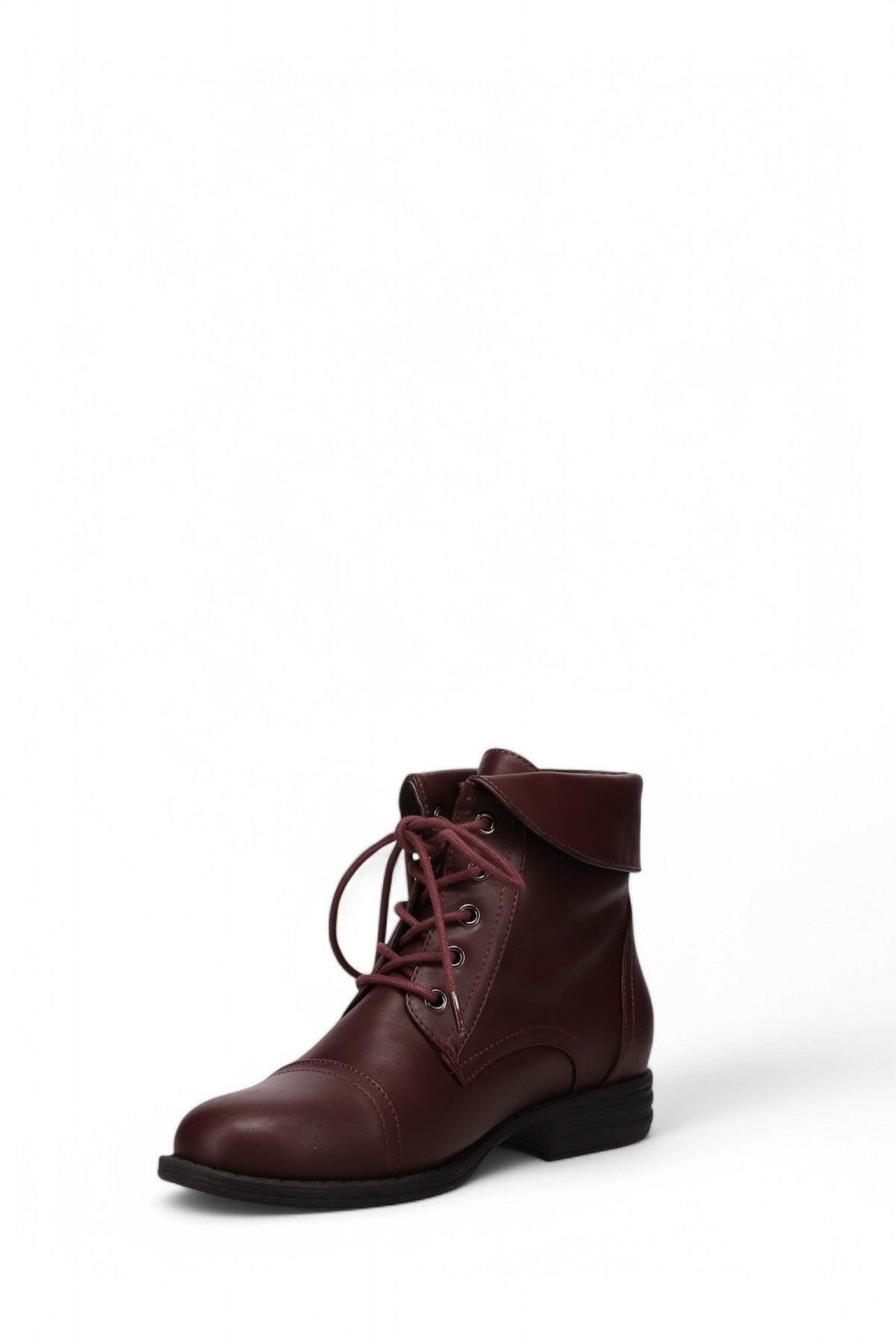 Inniu Catwalk Remi Lace Up Boots Deep Red