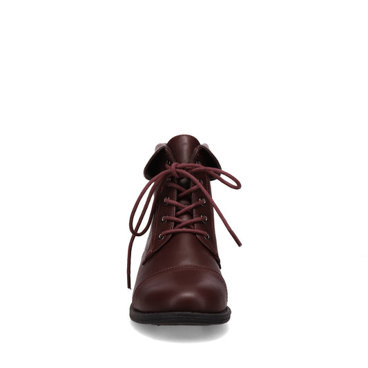 Inniu Catwalk Remi Lace Up Boots Deep Red